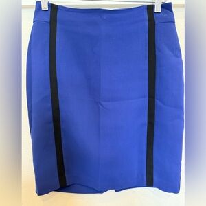 Banana Republic Blue Pencil Skirt with Black Stripes